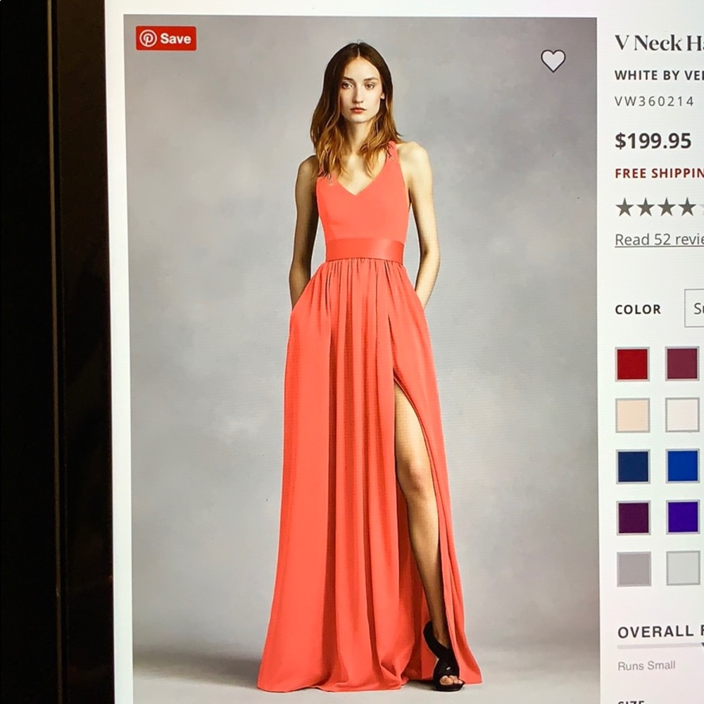 White by Vera Wang bridesmaid dress